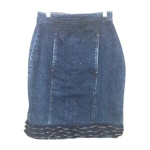 𝅺VINTAGE Paris Express Diffusion high waist Jean denim skirt S